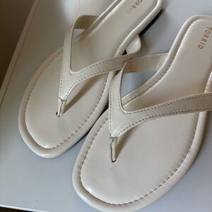 Torrid White Thong Toe Sandal